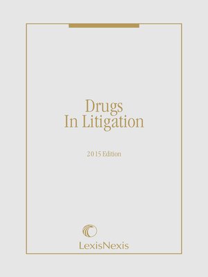 cover image of Drugs in Litigation